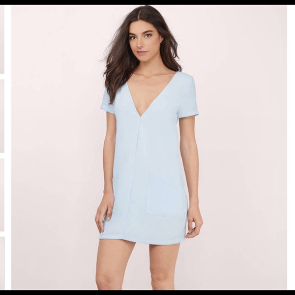 light blue shift dress